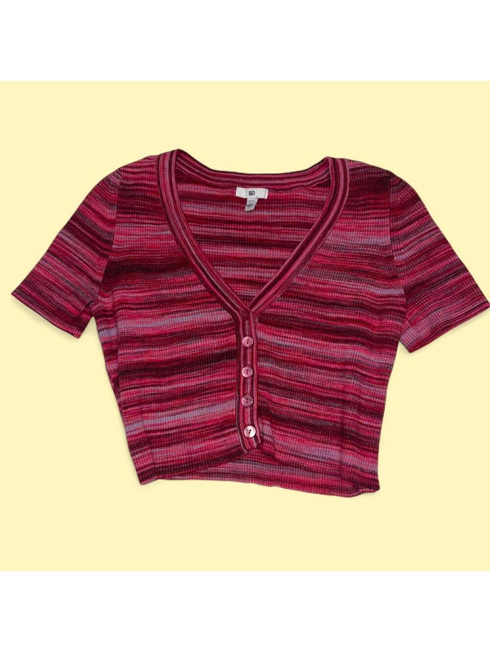 BP Women's Multi and Pink Crop-top